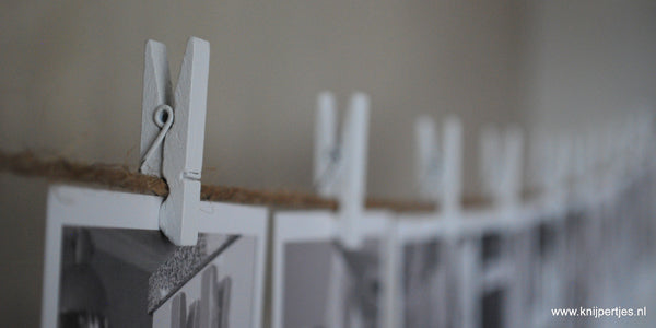 Mini wasknijpers wit | Knijpertjes.nl