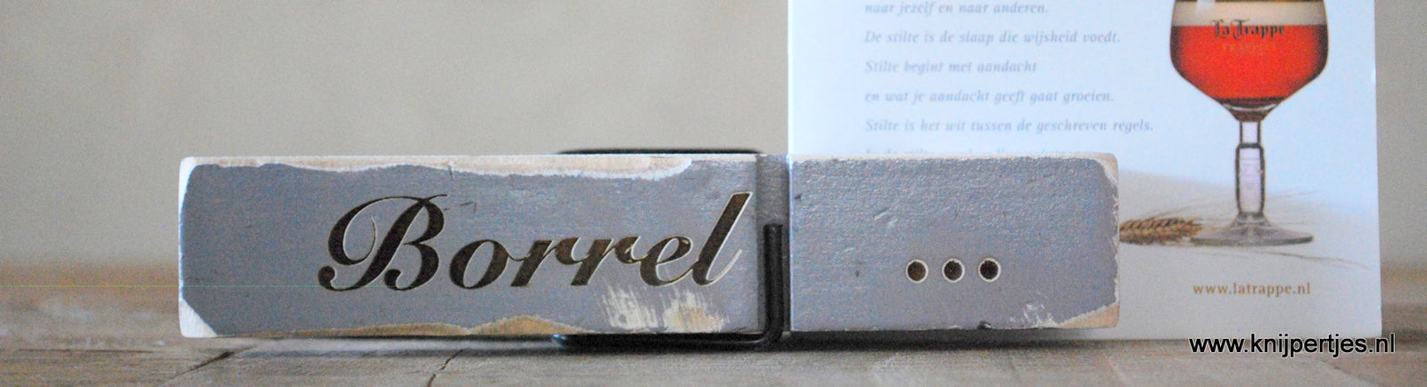 Horeca wasknijpers | Houten Kaarthouder