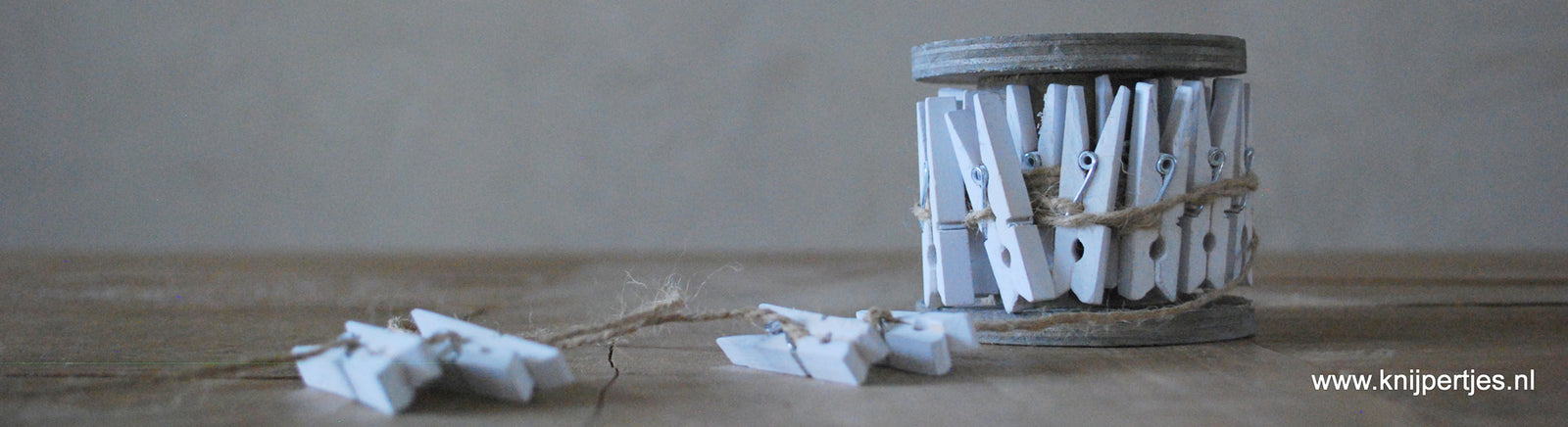 Mini knijpers wit | Knijpertjes.nl