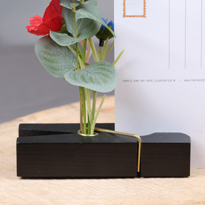 Knijper kaarthouder zwart  Knijpertjes