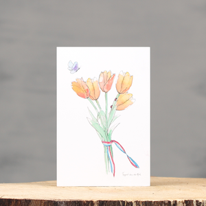 Ansichtkaart hollandse tulpen | Knijpertjes