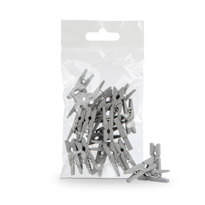 Mini knijpers lichtgrijs 25mm | Knijpertjes.nl