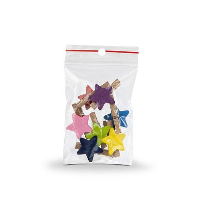 Mini knijpers met gekleurde ster | Knijpertjes