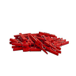 Kleine wasknijpertjes rood 25mm | Knijpertjes