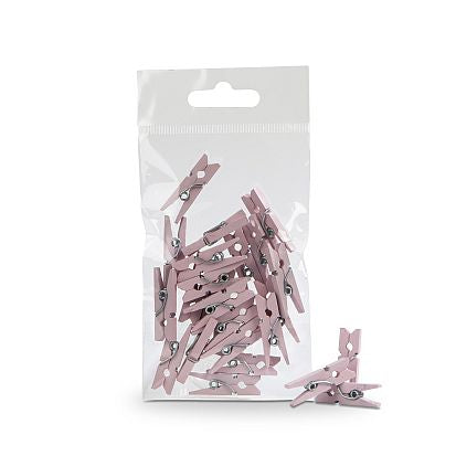 Mini knijpers roze 25mm | Knijpertjes