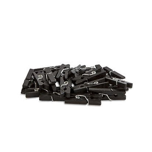 Mini knijpertjes zwart 25mm | Knijpertjes.nl