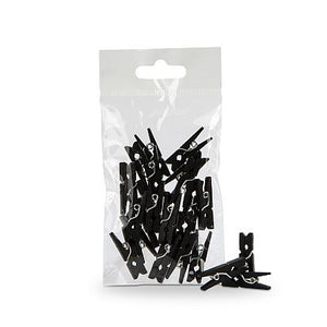 Kleine wasknijpers zwart 25mm | Knijpertjes.nl