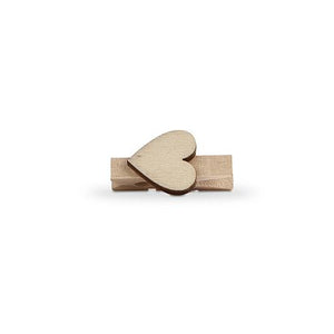 Mini knijper hart hout | Knijpertjes.nl