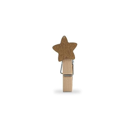 Mini knijpers met ster goud | Knijpertjes
