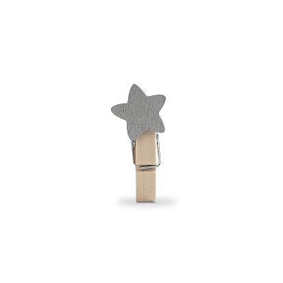 Mini knijper met zilveren ster | Knijpertjes