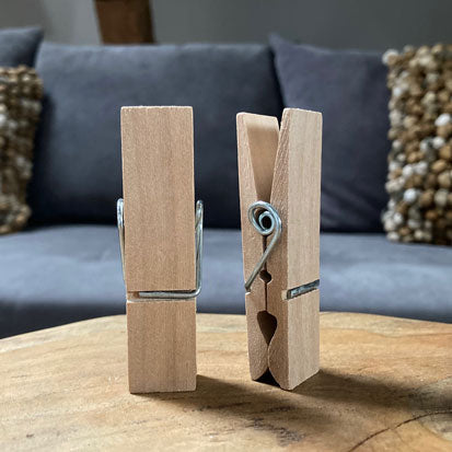 Grote wasknijpers van hout