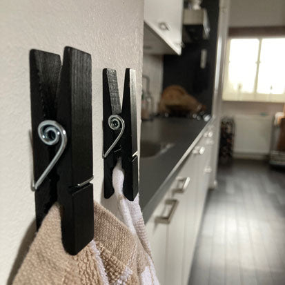 Keuken ophanghaken zwart