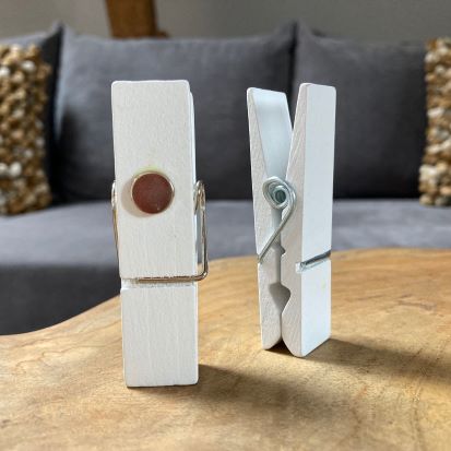 Wasknijpers wit met magneet | Knijpertjes.nl