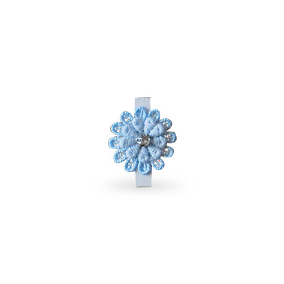 Mini knijper met bloem blauw | Knijpertjes