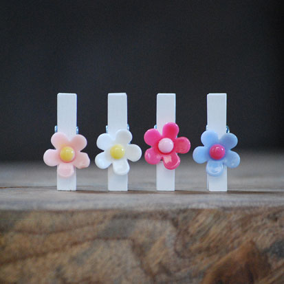 Gekleurde bloemen knijpertjes | Knijpertjes.nl