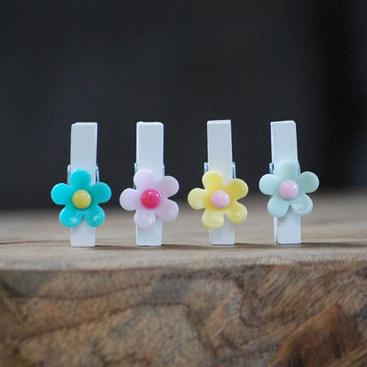 Mini knijpers met bloem