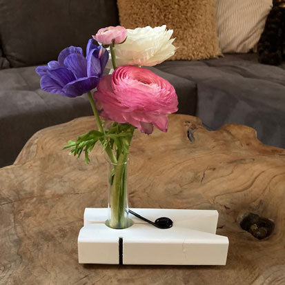 Originele bloemenstandaard wit