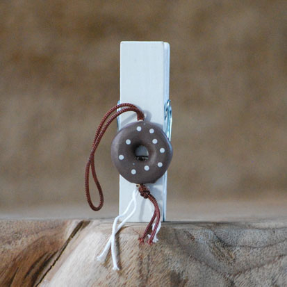 Grote knijper Donut bruin Geluk