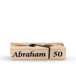 Grote houten knijper Abraham | Knijpertjes.nl