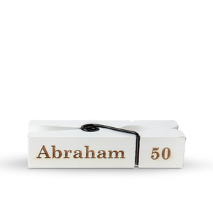 Grote witte knijper Abraham | Knijpertjes