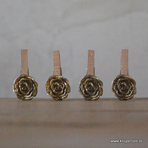 Kerstknijpers goud | Knijpertjes.nl