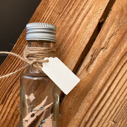 Witte mini labels 2x4cm