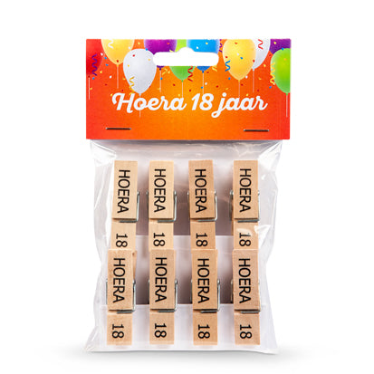 Verjaardag knijpers 18 jaar | Knijpertjes.nl