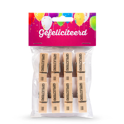 Gefeliciteerd knijpers | Feest | Knijpertjes.nl