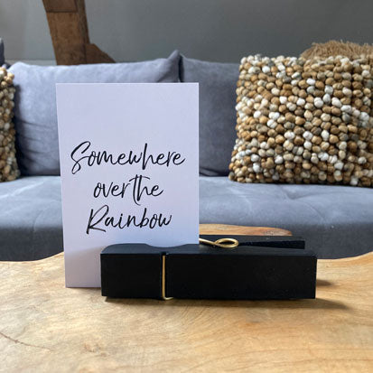 Grote wasknijper kaarthouder zwart goud