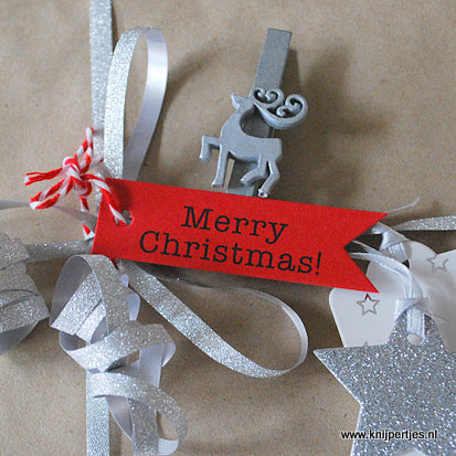 Cadeau label kerst | Knijpertjes.nl