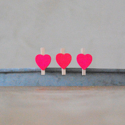 mini knijpers met hartje | Knijpertjes