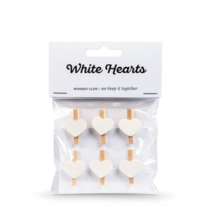 Mini knijpers met wit hartje | Knijpertjes
