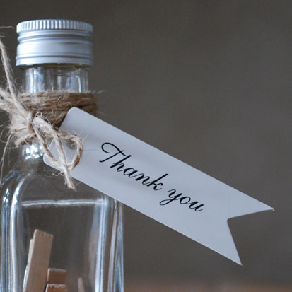 Cadeau label Thank You wit