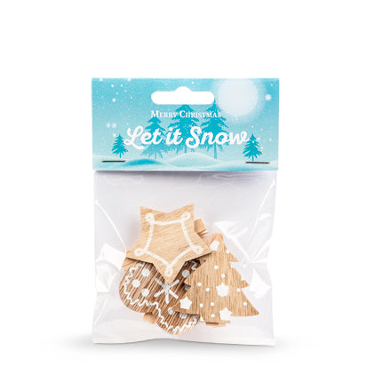 Houten kerst wasknijpers kopen? | Knijpertjes.nl